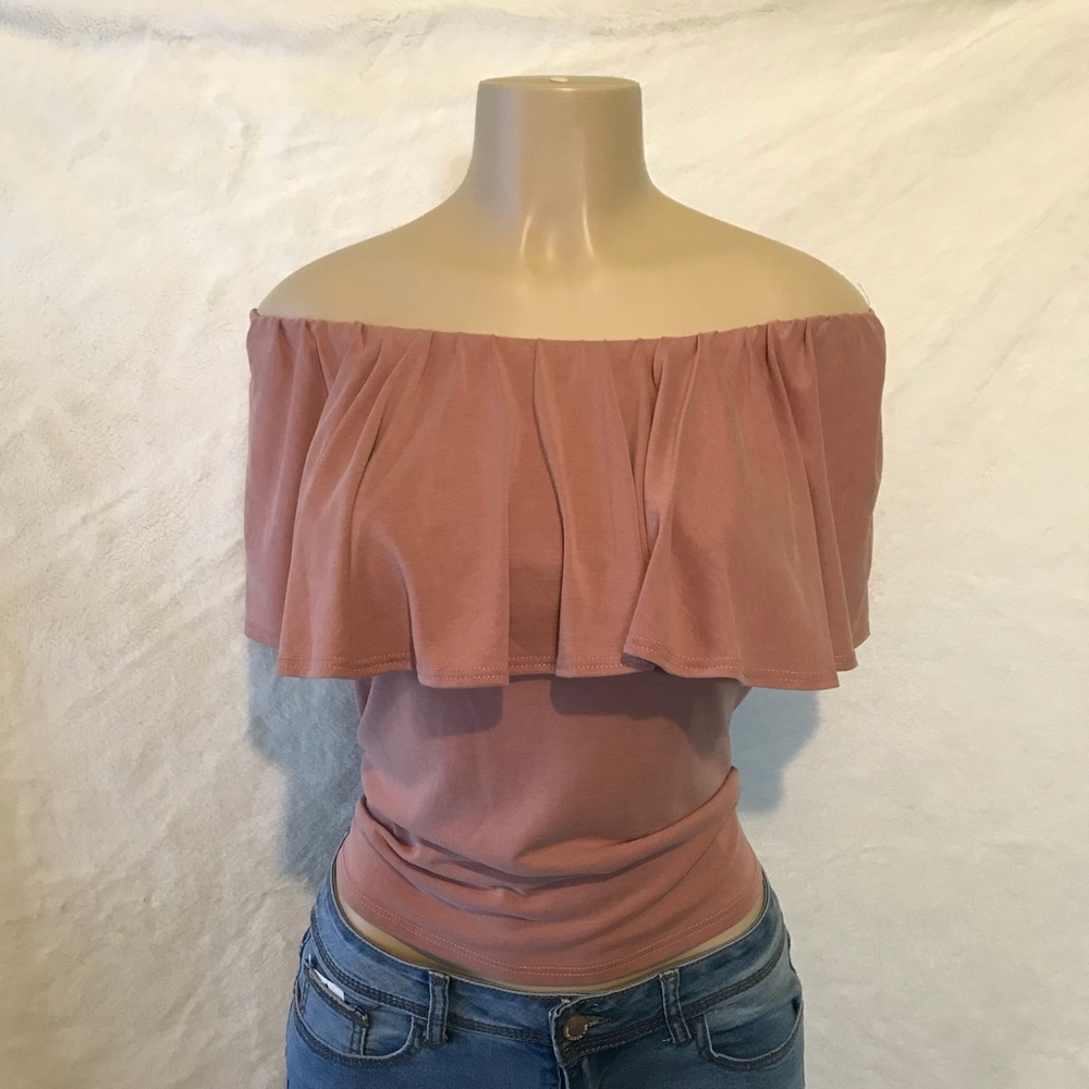 Mauve off shoulder top
